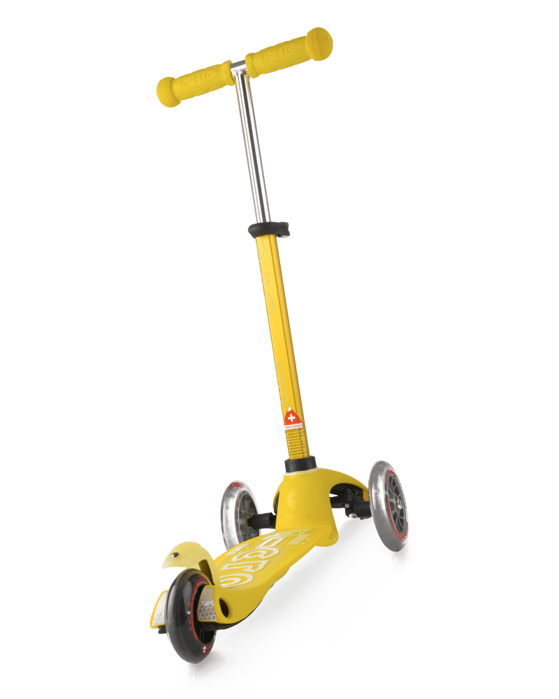 yellow mini micro scooter